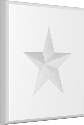 Miniatura 9 de Ekena Millwork ROSP030X030X075SDG08 - Roseta de estrella Sedgwick estándar con borde redondeado, 3 pulgadas de ancho x 3 pulgadas de alto x 34