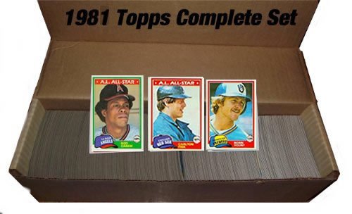 1981 Topps MLB Baseball Set with 726 Cards ! This Awesome Set Features Rookie Cards of Rickey Henderson and Rick Sutcliffe and Many More !!! It Is Absolutely Loaded with Superstars and Hall of Famers Including Lou Brock, Carl Yastrzemski, Pete Rose, Carlton Fisk, Johnny Bench, Nolan Ryan, Steve Carlton, Mike Schmidt, George Brett, Tom Seaver and Many More! A Great Addition to Any Collection and a Great Gift!