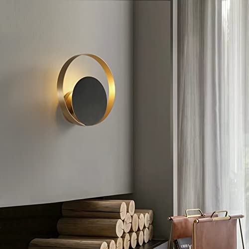 Applique murale moderne LED dorée à lumière chaude pour salon