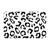 Tapis De Porte Art Imprimé Léopard De Personnalité Paillasson Lavable en Machine Paillasson D'Entrée Absorbant Tapis De Douche, pour Cuisine, Salon, 60x40cm