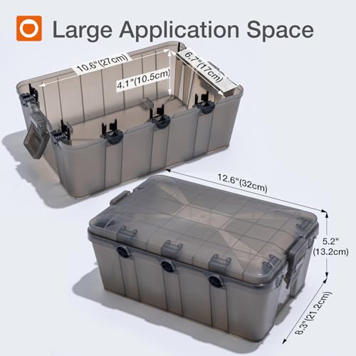 Addlon FSH-12.5 Large Outdoor Electrical Box Waterproof, Translucent Black Ip54 Waterproof Box(12.6 X 8.3 X 5.2 Inch), Weatherproof Extension Cord Cover thumb #6