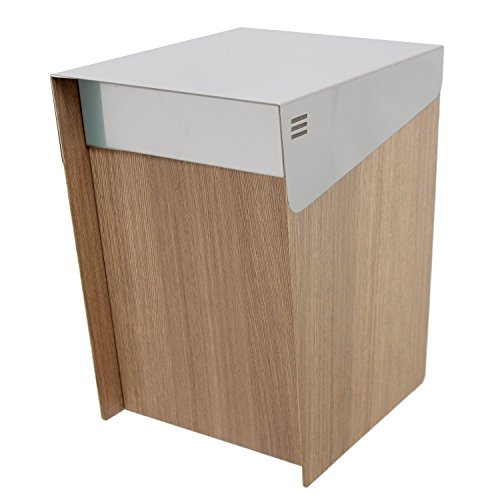 Katanabox Mega Dr - Stainless Steel Post Mount Modern Design Mailbox With Lock And Key Extra Large Letterbox Rust Proof For Modern Home House Apartment Rural Roadside 16" X 11" X 13" (White Oak) #TOP5