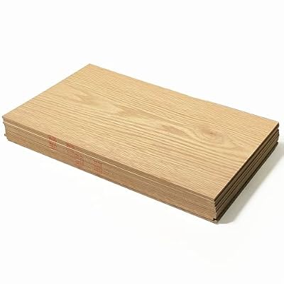10 Packs of Red Oak | 5mm 1/4th inch, MDF Core, 12”x19” Premium Grade A1, Single Sided, Glowforge Ready, Unfinished | 7 Species: Walnut, Cherry, Maple, White Oak, Cedar, African Mahogany, Red Oak