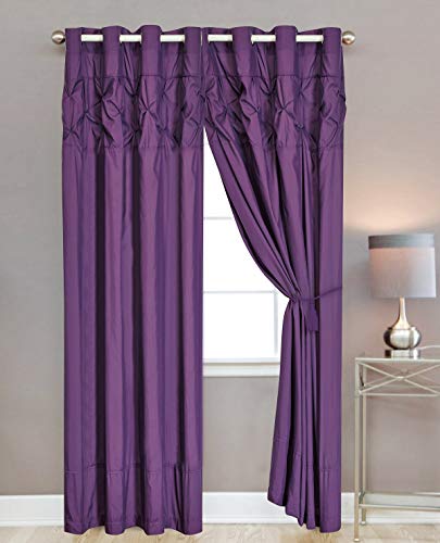 Wpm 2 Piece Microfiber Comforter Set Pinch Pleat Pintuck Down Alternative Bedding - All Season Purple Bedroom Decor- Jn1 (Dark Purple, Twin) #TOP7