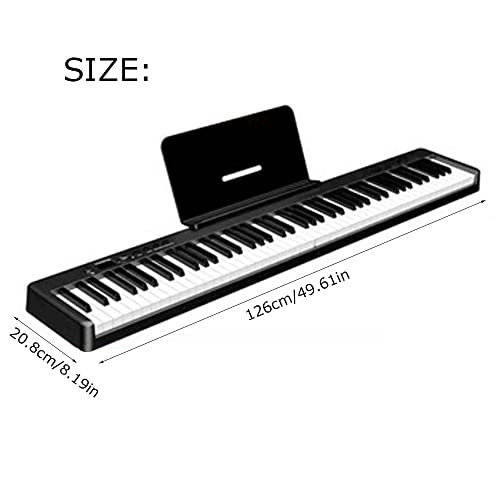 Clavier pliable avec Bluetooth, piano numérique portable à 88 touches, comprend un support de musique, des touches… - Les Beatles, Paul McCartney, John Lennon, RIngo Starr, George Harrison Clavier pliable avec Bluetooth, piano numérique portable à 88 touches, comprend un support de musique, des touches… – Image 3
