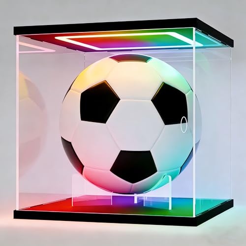 Sheenory Clear Acrylic Display Case RGB LED Lights, UV