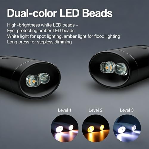 Luz de cuello para leer LED recargable USB con brillo ajustable y cuidado ocular 6
