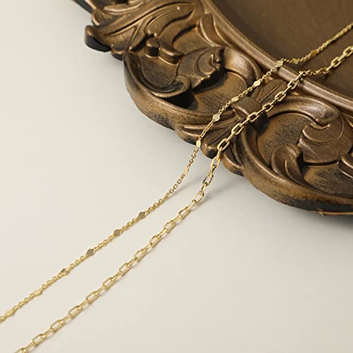 Beriso 14K Gold/Silver Plated Layered Satellite Choker Shining Dots Station Box Chain 3 Blue Beads Sparkle Chain Necklace Open Hearts Open Stars Link Chain Exquisite Jewelry Gifts For Women Mom Girlfriend #TOP5