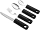 VergilSon Besteck-Set mit extra breiten Griffen, leicht zu greifen, Korfortgriffe, ideal als Esshilfe, für ältere Menschen und Arthritis, Zittern, Leute und Parkinson’s geschwächte Grease