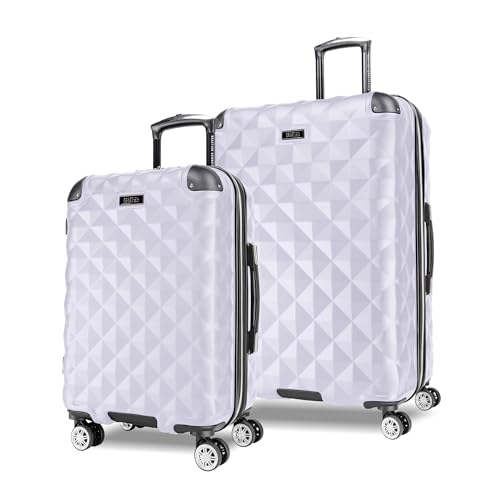 Image of Kenneth Cole REACTION Diamond Tower Collection Lightweight Hardside Expandable 8-Wheel Spinner Travel Luggage, Lavender, 2-Piece Set (20 inch & 28 inch)