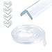 Safety Transparent Corner Guards - Soft Baby Proofing Furniture Bumper Strip - 20 Feet Furniture Guard Corner Protector with 23 Feet Double-Sided Tape for Cabinets, Tables, Drawers, Household Applian