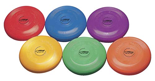 Sportime Heavy Duty Indoor   Outdoor Flying Discs - 9 inch - Set of 6 - Multiple Colors