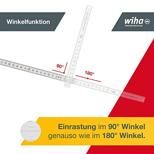 Wiha Meterstab Longlife® Plus Composite 2 m metrische Skala, (27057) 10 Glieder