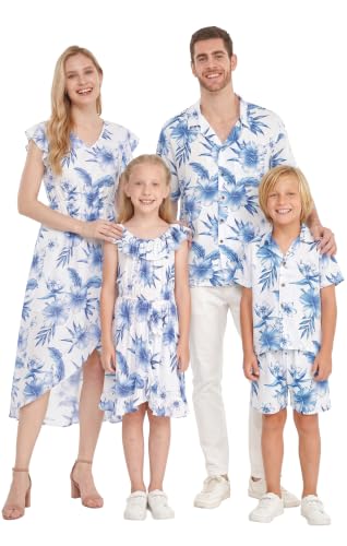 Image of Hawaii Hangover Family Matching Hawaiian Clothes, Day Dream Bloom | Family matching Hawaiian outfits, Day Dream Bloom, lightweight rayon, machine washable, tropical floral print, luaus, cruises