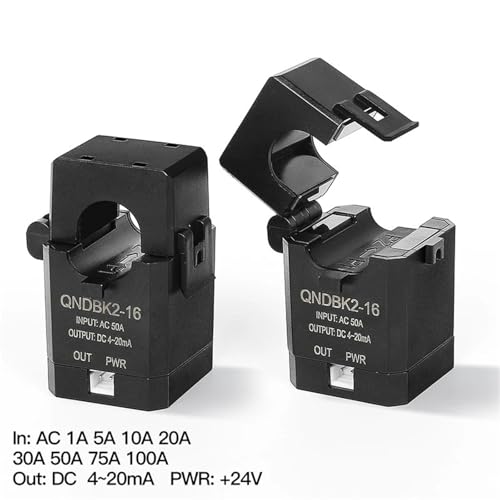 Transmisor de corriente 4-20mA QNDBK2-16 y sensor transductor para corriente alterna 100A 2