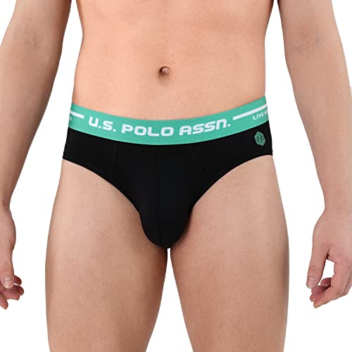 Image of U.S. Polo Assn. Men Logo Waistband Cotton Stretch IYAH Briefs - Pack of 2