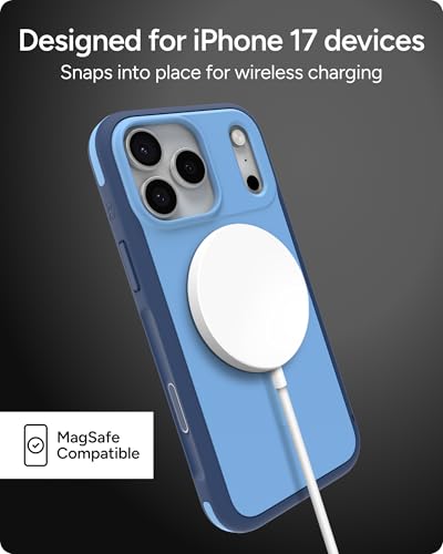 Image of ZAGG Sedona Snap Case for iPhone 17 Pro Max - Blue Royal Ember, Drop Protection (13ft /4m), Graphene-Reinforced Multi-Layer Protection, MagSafe Phone Case with Impact-Absorbing Bumpers, Slim