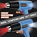 Weitieke Heat Gun 572 & 1112℉ Dual Temperature Control Heavy Duty Heat Gun' with 4 Nozzles Fast Heating Overload Protection Hot Air Gun For Shrink Tubing, Vinyl Wrap, Crafting,Resin,5Ft Power Cord