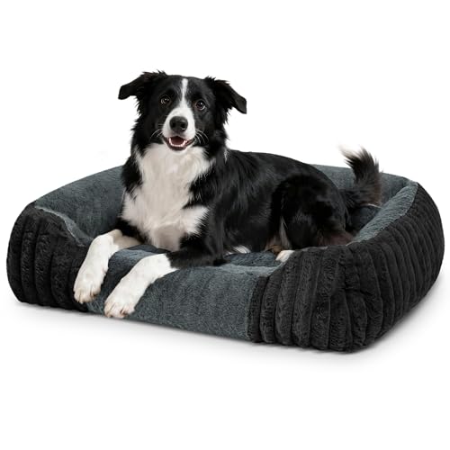 Dog Beds for Large Sized Dogs 35x28 Inch, Comfort-Sided