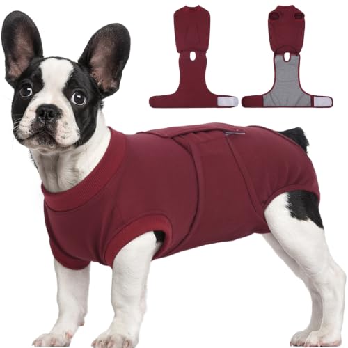 Kuoser Recovery Suit for Dogs Cats, Soft Dog Surgery Suit Female Male Spay
