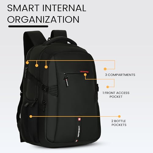 Image of HOT SHOT QUANTUM 1355| 35 L unisex laptop backpack |15.6 inch|Detachable Key Ring,|Trolley sleeve|laptop bag for men|office & college|bag for men & women