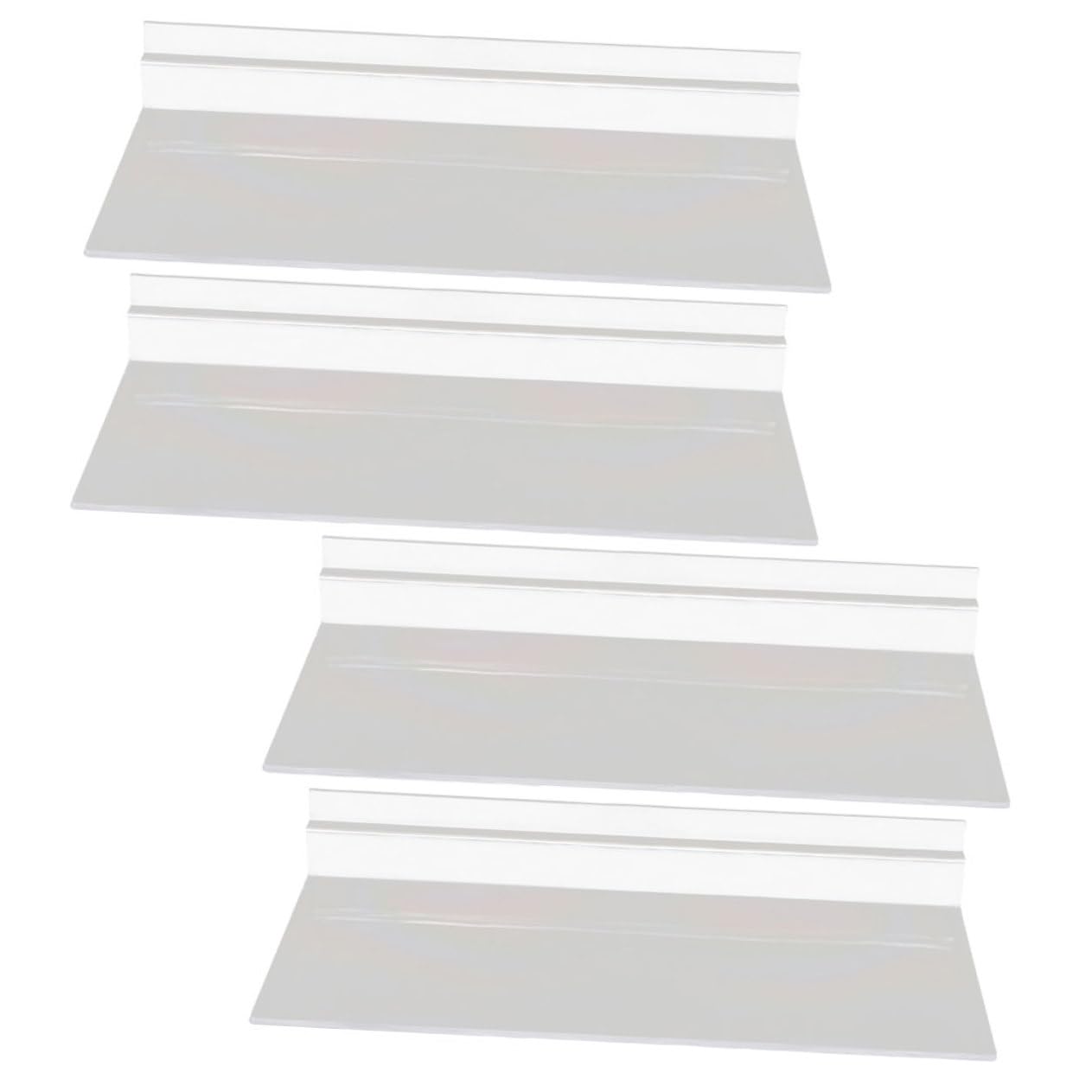 5 Set transparente Schuh-Display-Regale Slatwall Aufbewahrung für Schuhe und Accessoires, vielseitiges Design für Einzelhandel, 4 Stück je Set