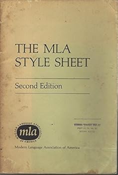 Paperback The MLA Style Sheet by Modern Language Association of America (1970-05-03) Book