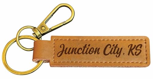 R and R Imports Junction City Kansas Souvenir Leatherette Keychain