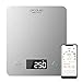 Cecotec Báscula de Cocina Cook Control 10000 Connected con App, Acabado en Acero INOX, precisión de 1 gr, Capacidad de 5 kg, Pantalla LCD, diseño extraplano, Recubrimiento antihuellas