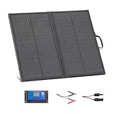 VEVOR Panneau Solaire Portable 100 W Chargeur Solaire Pliable Monocristallin à Cadre pour Camping, Randonnée, Camping car, Type N 16BB, Haut Rendement 24%, IP67, avec Contrôleur PWM 30 A, Sortie MC4
