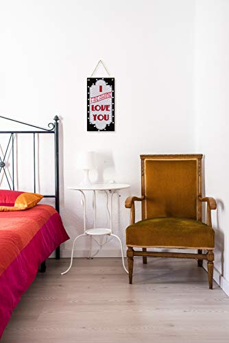 Carispibet I Freaking Love You Home Signs Bedroom Signs Home Décor Decorative Plaques Wall Art Funny Signs Romantic Home Decorations 12" X 6" #TOP3