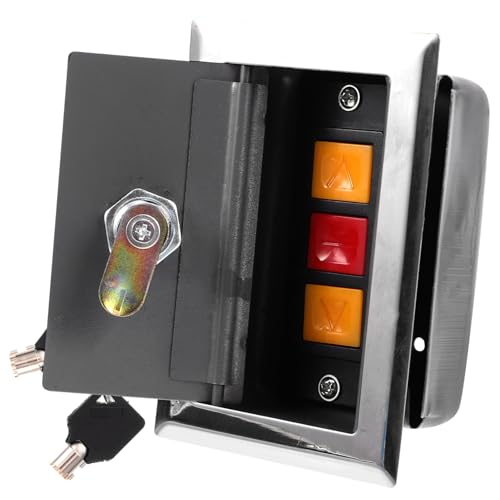 Artibetter Electric Garage Door Opener Remote Control Switch Box Door Push Button Roller Gate Switch Outdoor Push Button Control Station Box