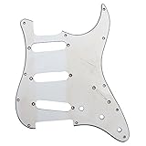 SCUD ストラトキャスター用 3S '72スタイル ホワイト3PLY レリック仕様 11穴 SC-72RW3P