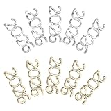 Garneck 2026個入り 金属製 ネイルチャーム 数字ネイルアートチャーム フラットバックマニキュア装飾 パーティーや日常 爪装飾用