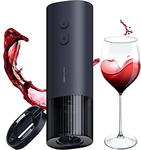 HOTO Electric Wine Opener, Automatic Bottle Opener with Foil Cutter, Uncorks 170+ Bottles, 10s Instant Opening, Battery Operated Corkscrew Wine Opener, Ideal Gifts for Wine Lover Wedding Party Home
