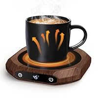 Kaffeewärmer,Elektrischer Kaffeewärmer für den Schreibtisch mit 3 Temperatureinstellungen,Becherwärmer für Getränke, Drinks, Tee, geeignet für Büro und Zuhause (Braun)