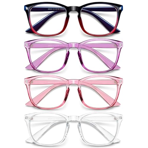 Image of 4 Pack Blue Light Glasses for Women Men, UV Protection Blue Light Blocking Computer Glasses - Lightweight
