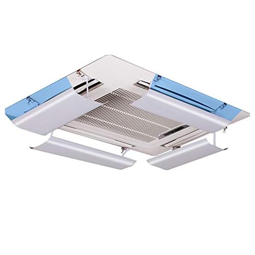 Desviador del Aire Acondicionado para el Aire Acondicionado Central de Techo, Evitar Que el Aire sople Recto, ángulo Ajustable, Conveniente para 54-84cm, Material plástico Ligero (de una Sola Pieza)