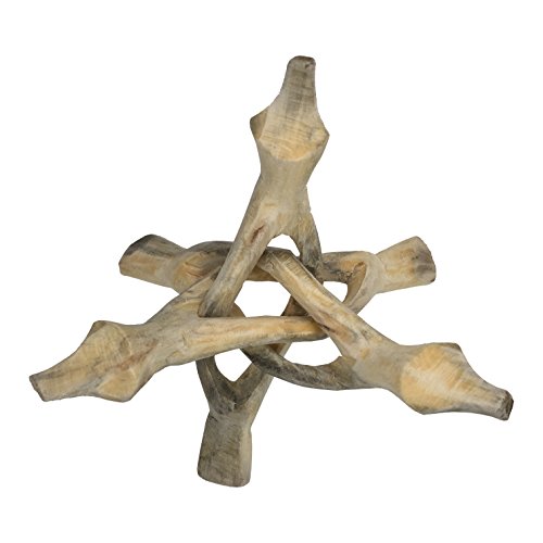 Alternative Imagination Wooden Tripod Stand, Perfect For Abalone Shells, Crystal Balls And More. 6” Natural Stand #TOP3