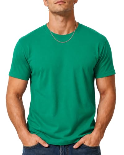 JustBlanks Mens Casual Short Sleeves TShirt – Lightweight Crew Neck T-Shirt