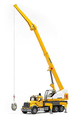 Bruder 02818 Mack Granite Liebherr Crane Truck - Thumbnail 7