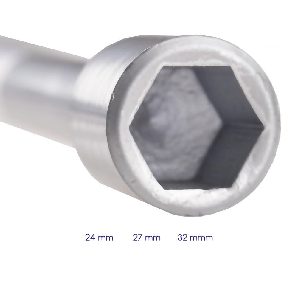 alca® LKW Radkreuzschlüssel 3/4" Universal 24 x 27 x 32 bis zu 900 Nm Kreuzschlüssel Radkreuz Kreuzschlüssel Werkzeug Reifenwechsel