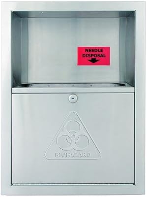 Bradley Corporation 989-000000 Bradley 989-000000 Needle Disposal Cabinet, Rec, Ss