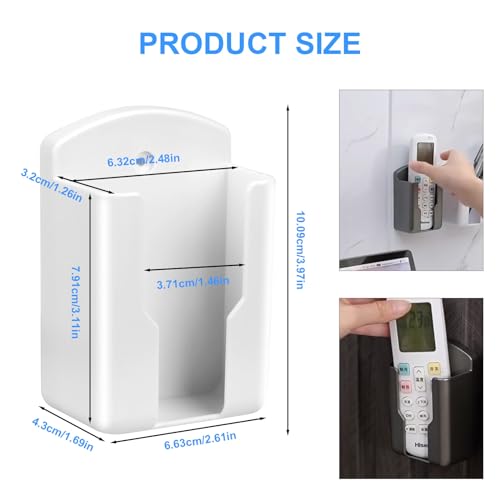 Wvu & Wvo 4 Stück Fernbedienungshalter, Wandhalterung für Fernbedienungen, Multifunktion Aufbewahrungsbox, Geeignet für Klimaanlage, Zuhause, Büro, Schule