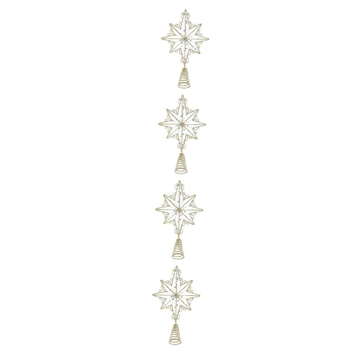 Decoración navideña de hierro resistente PRETYZOOM set de estrellas para copas de árboles