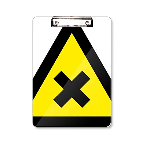 Panneau de signalisation jaune et noir A4 pour baliser une zone de danger