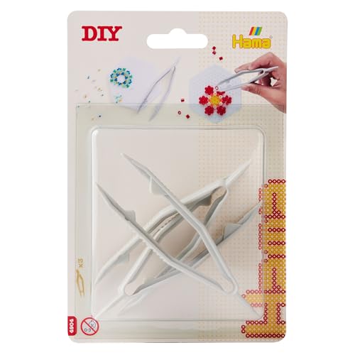 Hama - Blister de 3 pinzas para planchar - Ocio creativo 4904 Blanco