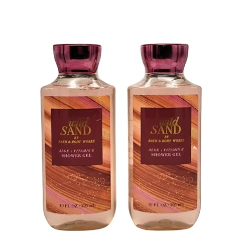 Bath & Body Works Shower Gel, Set of 2 Bottles, Each Bottle 10oz (Wild Sand)