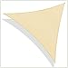 ColourTree 12' x 12' x 12' Beige Triangle CTAPT12 Sun Shade Sail Canopy Mesh Fabric UV Block UPF50 - Commercial Heavy Duty - 190 GSM - 3 Years Warranty (We Make Custom Size)