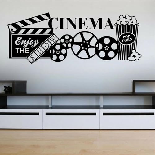 Vinilo Decorativo de Pared Home Theater Popcorn 144x57cm miniatura 1